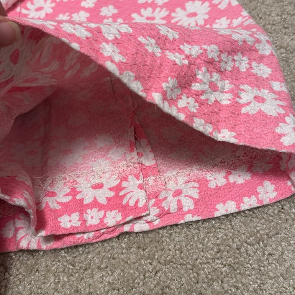 Vintage 70s Point of View Pink & White Flower Skort - Picture 5 of 11